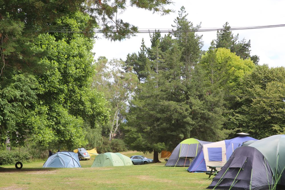 Rotorua Accommodation Gallery - Tranquil Camping area under trees